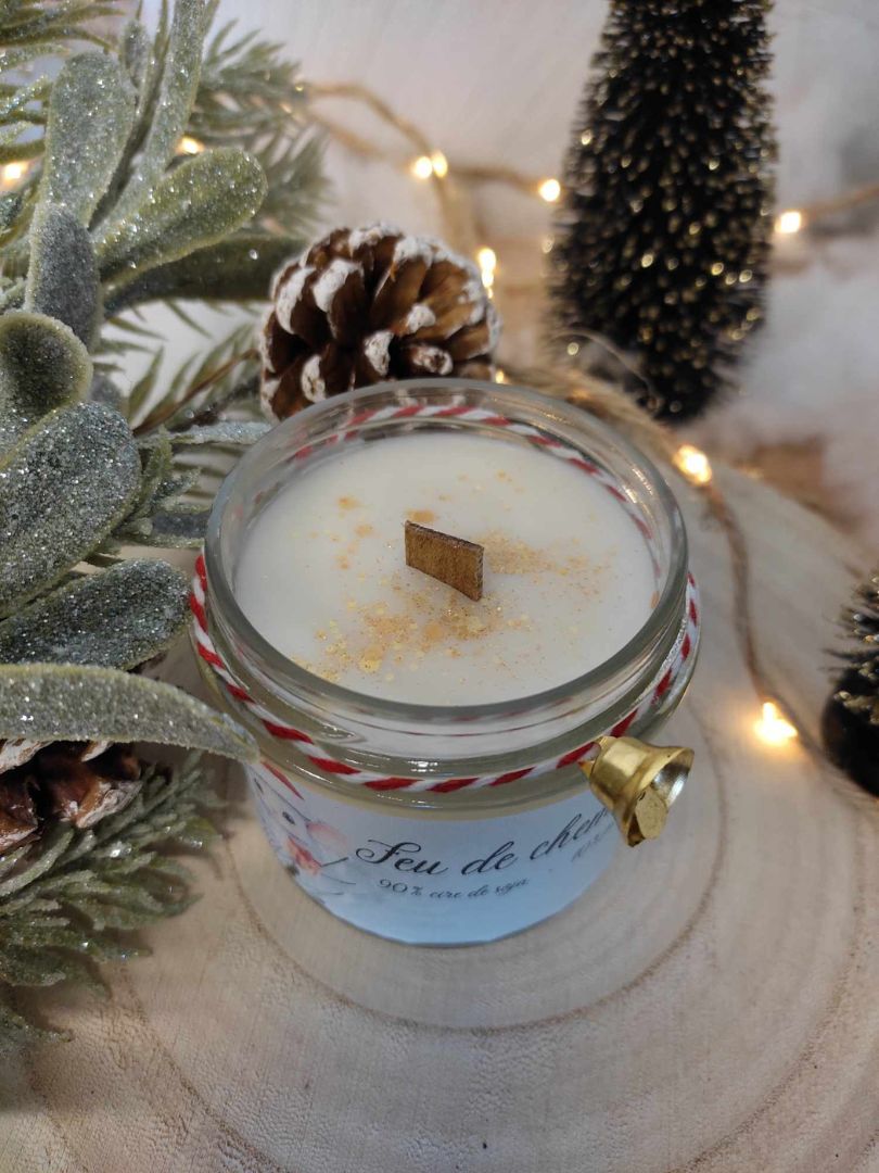 Bougie collection de Noël - Feu de cheminée