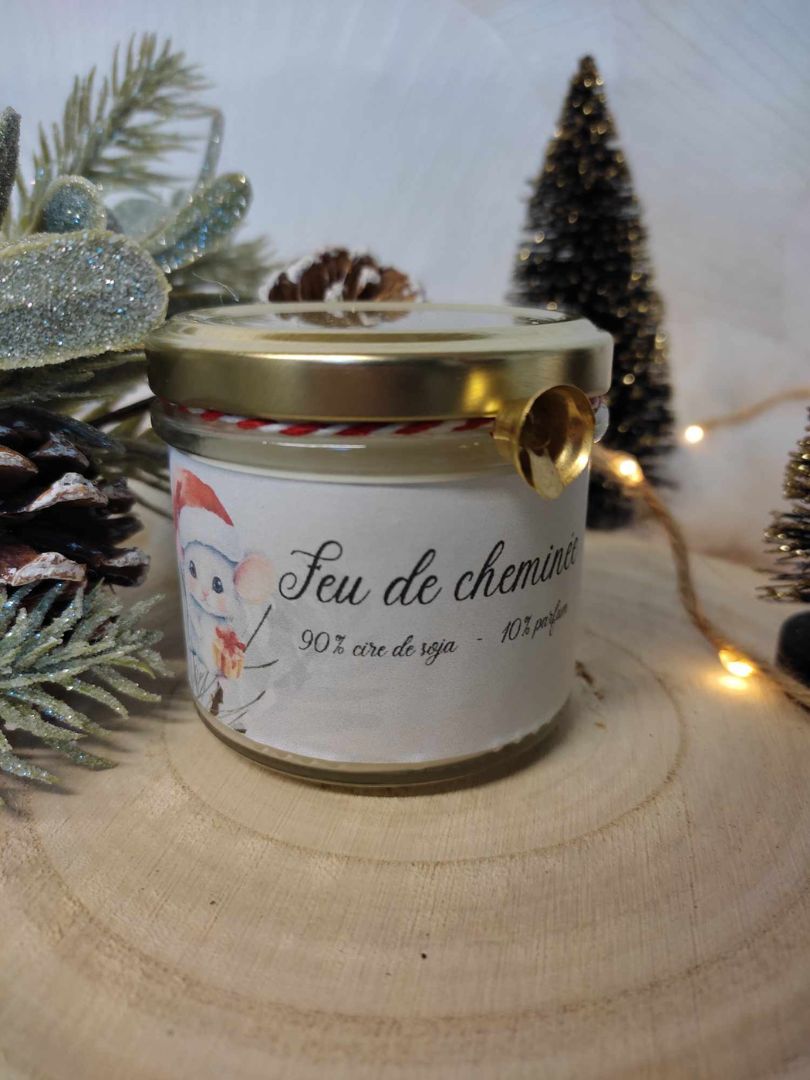 Bougie collection de Noël - Feu de cheminée