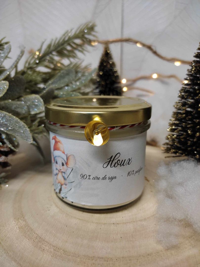 Bougie collection de Noël - Houx
