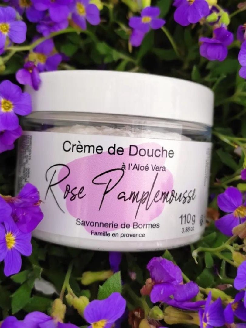 Crème de douche rose pamplemousse "Savonnerie de Bormes"
