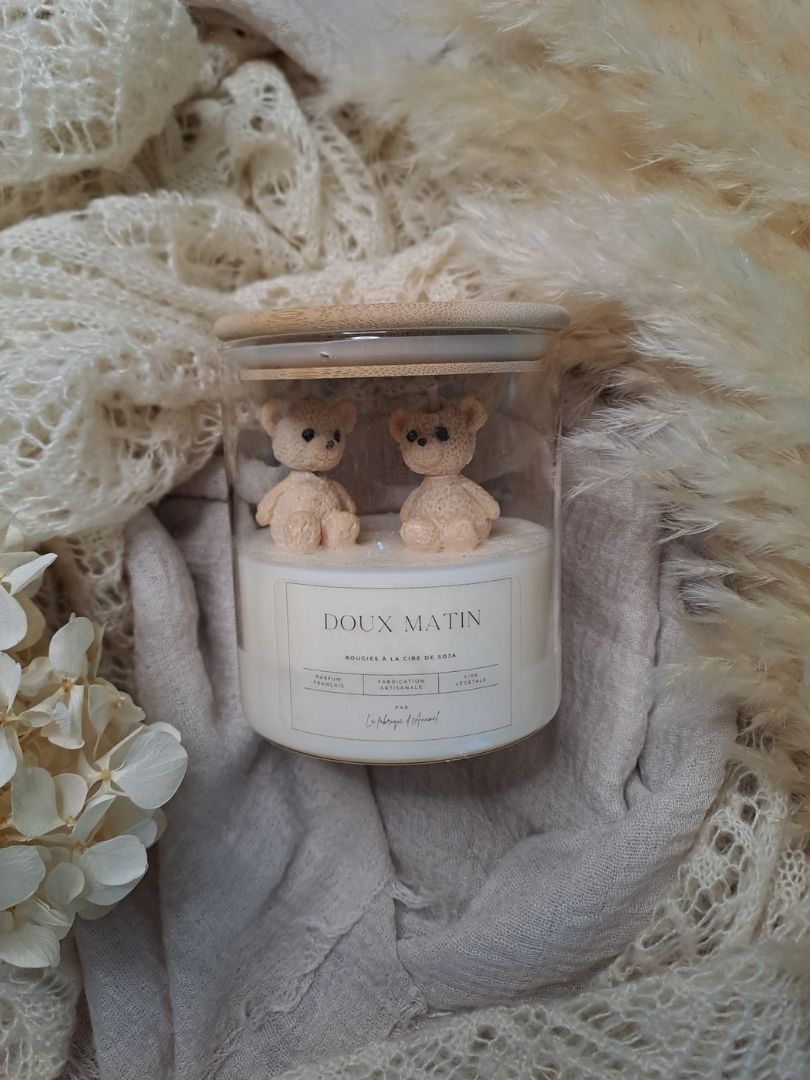 Grande bougie - Doux matin (Crème bébé)
