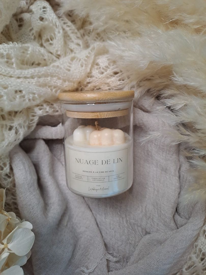 Petite bougie - Nuage de lin (Adoucissant)